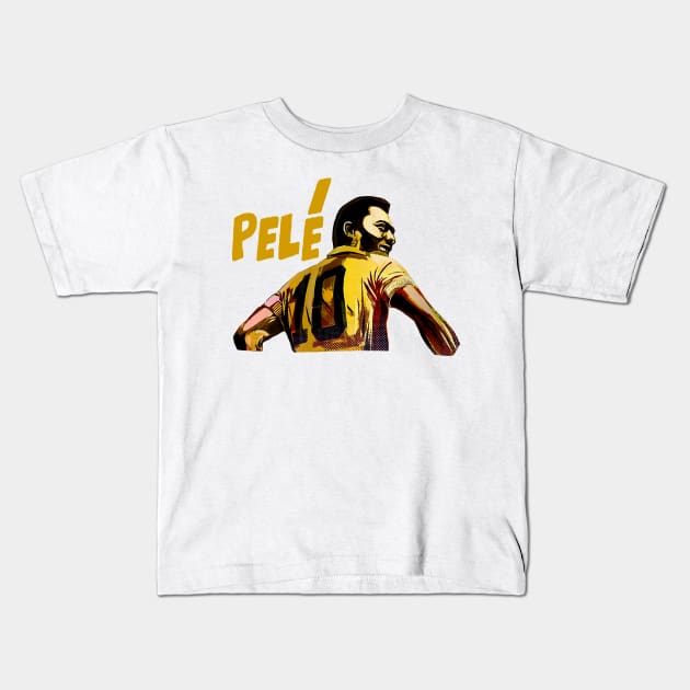 Pele Brazilian Soccer Legend Kids T-Shirt by Vamp Pattern